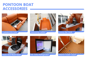 Yate pontón de dos pisos más popular para pesca rápida y fiestas con tobogán - Bote de remos popular - Product Image 5