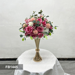 Boules de fleurs artificielles en soie DKB, centres de table, roses, boules de fleurs, tailles personnalisables, décorations de table de mariage faites à la main - Product Image 3