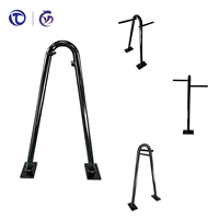 Support de vélo d'extérieur en acier en forme de V inversé pour la sécurité routière, avec revêtement en poudre et certification ISO