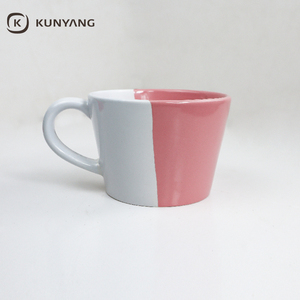 Tazas de Cerámica de Boca Ancha, Esmalte Bicolor, Logotipo Personalizado, Color, Tazas de Café de Cerámica para Regalo <span class=keywords><strong>del</strong></span> Día de la Madre - Product Image 3