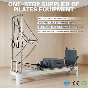 Vente chaude <span class=keywords><strong>d</strong></span>'usine Pilates classique de haute qualité pilates reformer avec demi trapèze Full Slide Track Reformer avec tour - Product Image 1