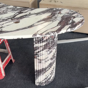 Table à thé en marbre Calacatta Viola <span class=keywords><strong>d</strong></span>'<span class=keywords><strong>Italie</strong></span>, taille sur mesure, mobilier de luxe pour la <span class=keywords><strong>maison</strong></span> et le bureau, pierre à veines violettes - Product Image 4