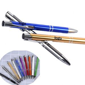 Creative <b>Retractable</b> Metal Ballpoint Aluminum Barrel Laser Logo for Student Advertising Stationery Gift Promotional <b>Pen</b> - Product Image 1