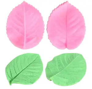 H66g Cake Tool 2 Pc Veiner Rose Leaf Silicone Mold Cake Mould Fondant Gereedschap Sugarcraft Decorating Mold Cupcake