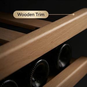 Vinopro şarap mahzeni üreticileri akıllı 40db çift bölge kompresör 330L 108 şişe kayın raflar ile şarap soğutucu buzdolabı - Product Image 4