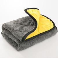 Handuk Pembersih Mobil Super Serap Cepat Kering 800GSM Bahan Coral Fleece Tebal Dua Sisi dari Microfiber untuk Mobil
