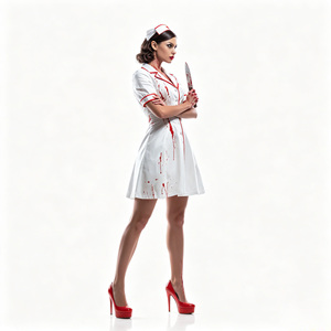 <span class=keywords><strong>Disfraz</strong></span> <span class=keywords><strong>de</strong></span> Enfermera Sangrienta <span class=keywords><strong>para</strong></span> <span class=keywords><strong>Mujer</strong></span> - Vestido <span class=keywords><strong>de</strong></span> Enfermera Zombi Aterrador con Sombrero, Atuendo <span class=keywords><strong>de</strong></span> Cosplay <span class=keywords><strong>de</strong></span> Terror <span class=keywords><strong>para</strong></span> Fiesta <span class=keywords><strong>de</strong></span> Halloween y Carnaval - Product Image 3