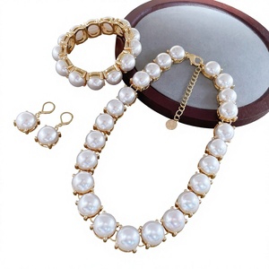 2026 Trend <strong>Pearl</strong> Jewelry <strong>Set</strong> OEM <strong>Necklace</strong> Bracelet <strong>Earrings</strong> Gold Plated Faux <strong>Pearl</strong> Three Piece <strong>Set</strong> Bulk Wholesale US <strong>UK</strong> CA - Product Image 1