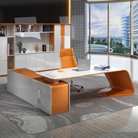 Table de direction moderne à la mode Grand bureau avec une simplicité élégante Peint Président Bureau Bugatti Table