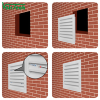 Grille d'aération extérieure en aluminium, résistante aux intempéries, pour murs et sous-sols
