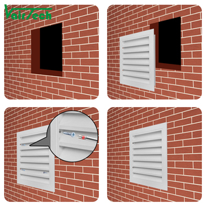 <span class=keywords><strong>Rejilla</strong></span> de Ventilación Exterior de Aluminio, Resistente al Agua y a la Intemperie, para Paredes y Espacios Reducidos - Product Image 4