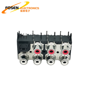 Original 7 trous 3 broches puce Ic Rca femelle prise Audio stéréo Av connecteur de prise d'entrée Audio prise optique <span class=keywords><strong>Toslink</strong></span> avec prises RCA - Product Image 3