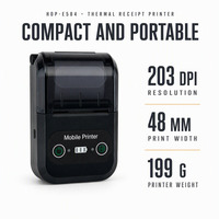 Imprimante thermique de reçus Bluetooth mini 58 mm en gros avec USB Type-C + Bluetooth 203 dpi pour TPV mobile et caisse de vente au détail
