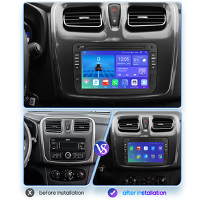 Qinstancable 4 + 64G Carplay Android Auto GPS Stereo Radio per Renault <span class=keywords><strong>Dacia</strong></span> <span class=keywords><strong>Sandero</strong></span> Duster Captur cruscotto posizionamento USB aiuto di retromarcia - Product Image 4