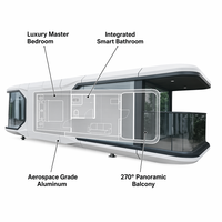 Maison Capsule Spatiale de Luxe, Maison Modulaire Préfabriquée Mobile de Luxe, Hôtel-Villa de Glamping Extérieur, Prix d'Usine en Gros