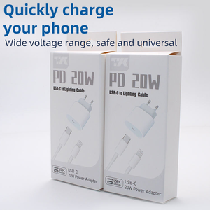Chargeurs PD 20W en <span class=keywords><strong>vente</strong></span> flash, chargeur rapide QC3.0, type C US/EU, charge rapide, accessoires mobiles, compatible avec Phone 15 Pro Max - Product Image 3