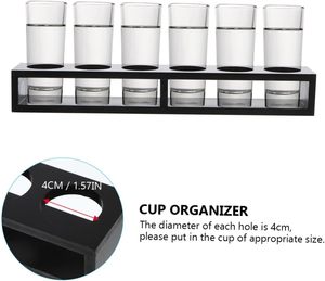 CONGARTENO Porte-<span class=keywords><strong>gobelet</strong></span> Verres à liqueur Support pour <span class=keywords><strong>jeu</strong></span> de boisson Porte-verres à liqueur Organisateur Porte-bouteille Verre à boire d'<span class=keywords><strong>alcool</strong></span> - Product Image 2