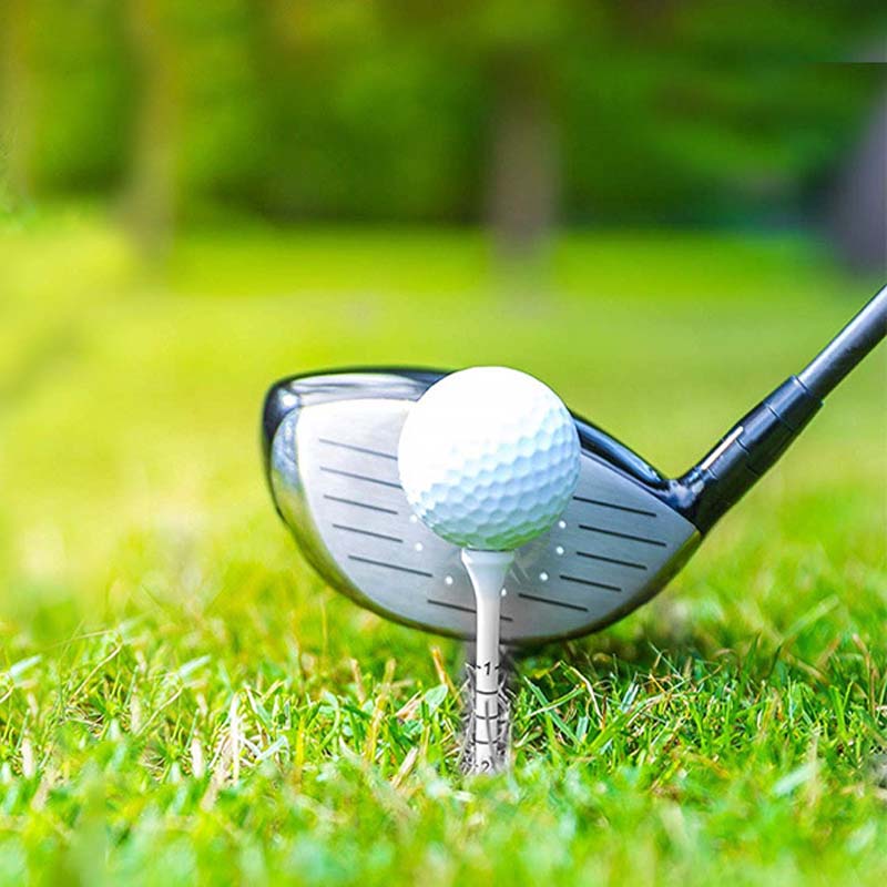 Bulk White Wooden Golf Tees With Scale Golf Accessories Golf Tee in 70mm/83mm