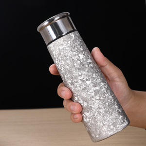 Bouteille isotherme en titane à double paroi <span class=keywords><strong>avec</strong></span> infuseur à thé, tasse à café filtrante, gourde thermique isolée sous vide 300ML - Product Image 3