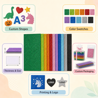Feuilles de mousse EVA pailletées avec dos adhésif, fournitures artistiques éducatives pour enfants, en vrac pour l'école, artisanat, bricolage, projets personnalisés