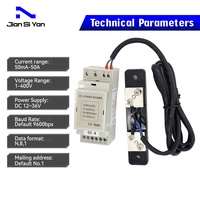 JSY-MK-229 50A DC Modbus monophasé 1P Rail Din compteur d'énergie intelligent RS-485 boîtier de compteur d'énergie solaire monophasé bidirectionnel