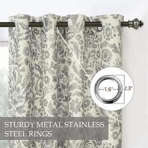 Bindi Window <strong>Curtains</strong> Room Darkening Grommet <strong>Lined</strong> <strong>Thermal</strong> Insulated Faux Linen <strong>Curtains</strong> For High Ceilings - Product Image 6