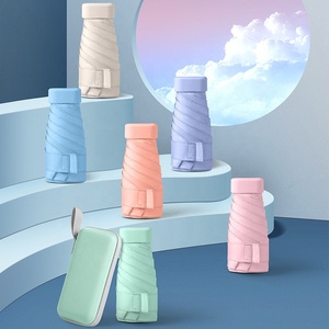 Parapluie de voyage portable moderne manuel mini 5 plis en tube de fer, protection <span class=keywords><strong>solaire</strong></span> UV double usage, idéal pour la publicité et les cadeaux, vente en gros - Product Image 1