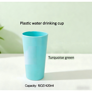 Gobelets en plastique réutilisables de 15 oz, empilables, avec logo personnalisé, pour boissons froides et chaudes, incassables, pour café, bière - Product Image 2