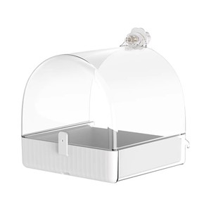 Vasca per Uccelli Orizzontale e Verticale per Pappagalli, Multifunzionale, con Erogazione Acqua Esterna Senza Sensore, Forniture per Uccelli (Magpie) - Product Image 1