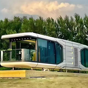 Mini Casa di Lusso su Ruote Capsula Spaziale Mobile Prefabbricata per Casetta da Giardino Resort <span class=keywords><strong>Hotel</strong></span> o Apple House da Esterno - Product Image 1