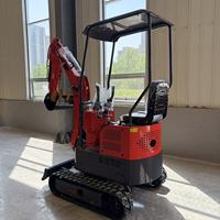 Mini-excavatrice sur chenilles 1 tonne avec moteur sur mesure, livraison directe usine, rotation latérale, anti-basculement, haute performance