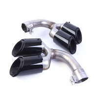Embout d'échappement en acier inoxydable pour Porsche Cayenne 9Y0 2018-2025, décoration, 1 paire (2 pièces)