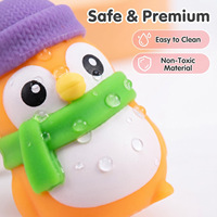 Jouet à presser en mousse PU Pingouin de Noël, en forme de bonhomme de neige avec écharpe et chapeau, anti-stress sensoriel, jouet de bureau fantaisie