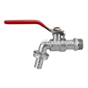 Robinet de jardin 3/4'' avec poignée rouge, type levier, robinet à bille en laiton, arrêt manuel, application générale - Product Image 3