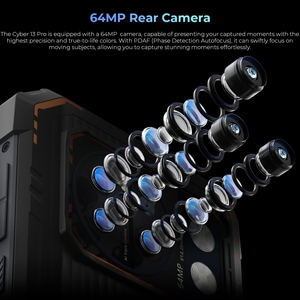 Téléphone robuste <span class=keywords><strong>HOTWAV</strong></span> <span class=keywords><strong>CYBER</strong></span> <span class=keywords><strong>13</strong></span> <span class=keywords><strong>Pro</strong></span> de qualité supérieure, 12 Go + 256 Go, IP68/IP69K, 10800mAh, 6.6 pouces Android <span class=keywords><strong>13</strong></span> UNISOC T619 Octa Core - Product Image 5