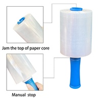 Mini film d'emballage étirable industriel rouleau de 5 en 1000 pieds avec poignée feuille de plastique transparent imperméable pour l'emballage de palette mobile