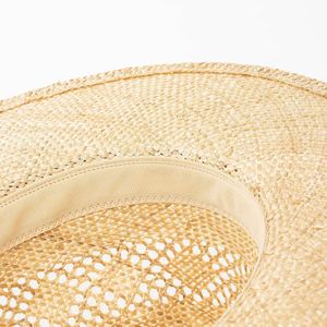 2025 Summer New Arrival Hand Made Hollow Out Wide Brim <b>Fedora</b> Hat Luxury Panama Hat Fashion Sisal <b>Straw</b> Hat - Product Image 3