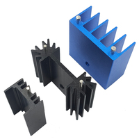 Dissipateur thermique en aluminium extrudé sur mesure pour CPU LED, série 6000, en alliage 6063, 20*20mm, anodisé, découpe et pliage CNC