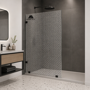 Mars Villa Oem Odm - Proveedor de Mamparas de Ducha de <span class=keywords><strong>Vidrio</strong></span> Templado con Impresión Digital de 100x190 cm, Negro Mate, CE SGCC - Product Image 2
