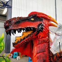 Park Attraction Statue de Dragon mécanique grandeur nature Dragon Animatronic réaliste à vendre