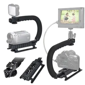 OEM מפעל מצלמה מייצב וידאו יציב מצלמת כף יד עבור למצלמות DSLR חכם טלפון מחזיק U סוג