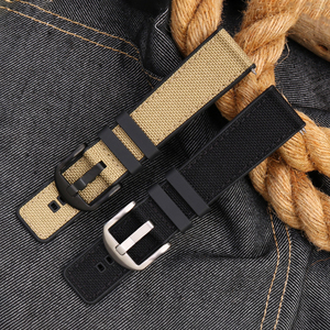 Dây Đeo Đồng Hồ Lai Vải + Cao Su Tùy Chỉnh Dây Đeo Đồng Hồ Nylon Thể Thao Tháo Nhanh 20Mm 22Mm 24Mm - Product Image 2