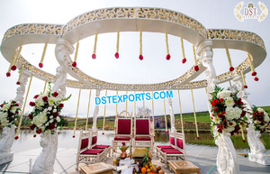 Mandap de Pilar de Cisne Blanco para Bodas en Sudáfrica, Mandap de Pilar de Cisne Blanco para Bodas Imperiales en Dallas, EE. UU. - Product Image 2