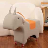 Chaise à roulettes enfant en forme de âne de dessin animé, en tissu technique imperméable, pour la maison et la maternelle, vente en gros