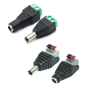 Wholesale DC Female&Male Jack 5.5*2.1mm Connector <b>Plug</b> <b>Adapter</b> Push Type Quick Power Connector for CCTV Terminals - Product Image 1