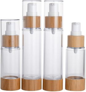 Botellas de Plástico de Bambú en Oferta con Tapas para Loción, Tapas con Pulverizador, Botella con Bomba de Loción sin Aire - Product Image 3
