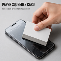 Carte de pose de protection d'écran avec bord texturé pour une installation fluide du film de téléphone 8,5 x 5 cm Vente en gros OEM
