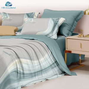 Set Copripiumino Stampato con Motivo Floreale Cloudland, 3 Pezzi, 100% Cotone Certificato OEKO-TEX, Ecologico, Per Tutte le Stagioni - Product Image 1