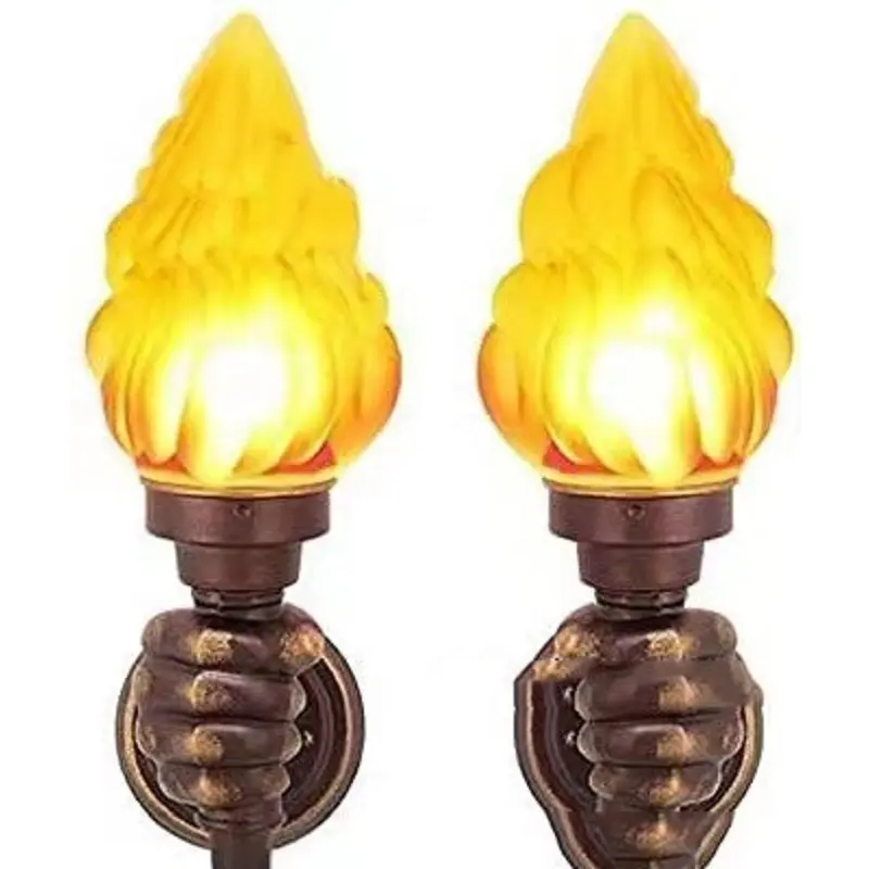 Lampe torche en verre dépoli d'époque art déco vintage originale