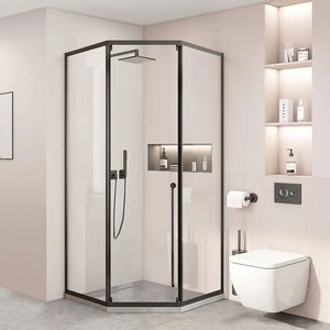 حار بيع زجاج الاستحمام المقسى المقصورة عالية الجودة الحمام الزاوية المغاسل مع الإطار - Product Image 1